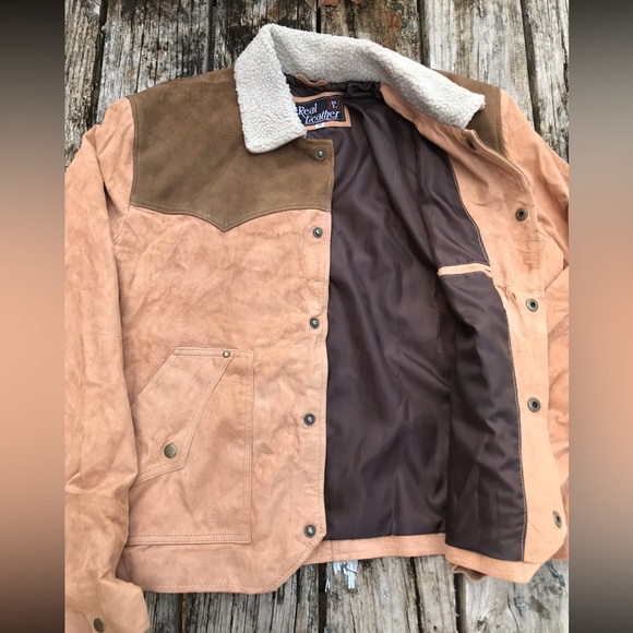 Real Leather Brand Two-Tone Womens Western Leather Jacket Coat. Size 2 XL - Picture 6 of 8